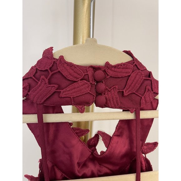 Bardot Gemma Halter Lace Sheath Dress Like New, Burgundy, Size XS - Picture 8 of 8